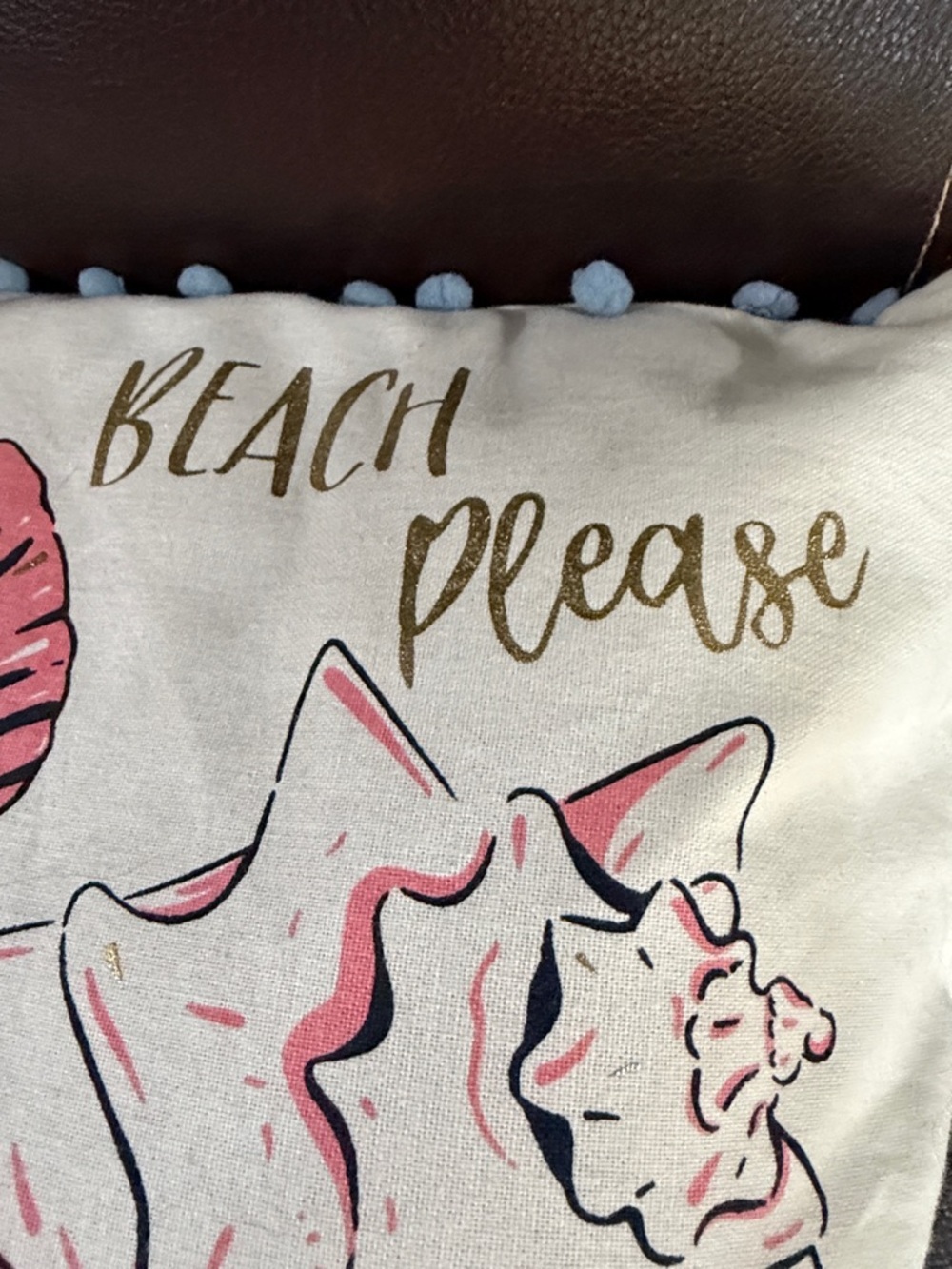 Simply Southern Beach Please Shells Accent Pillow in Pink, Teal, Coral, Gold - Picture 8 of 8